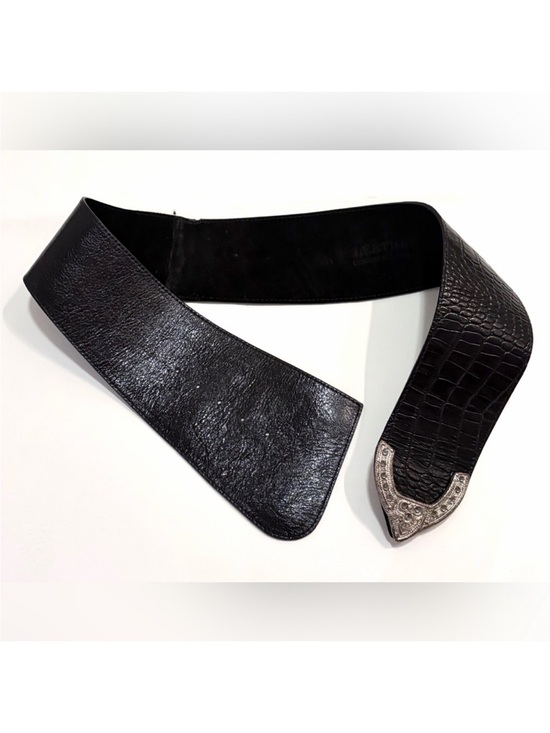 Leatherock Women’s Belt Black Patent Leather Hip Belt #9605 main image 11